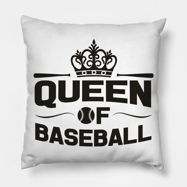 Queen of baseball Pillow by nektarinchen