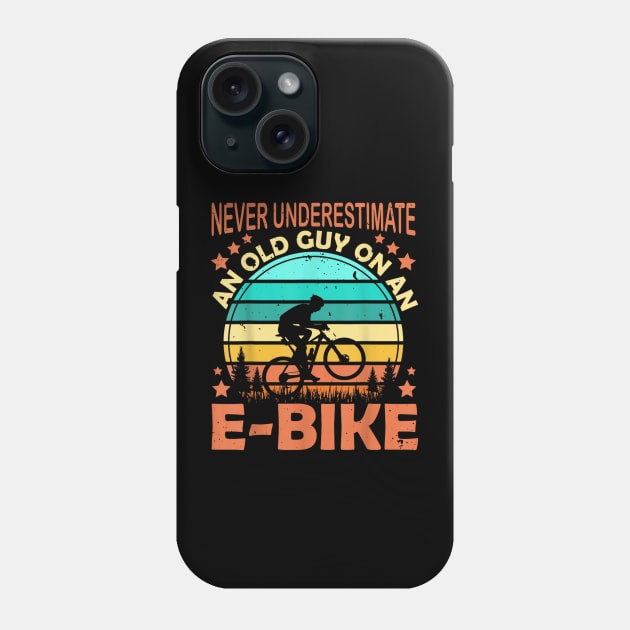 Never Underestimate A Old man With A Bicycle Phone Case by rhazi mode plagget