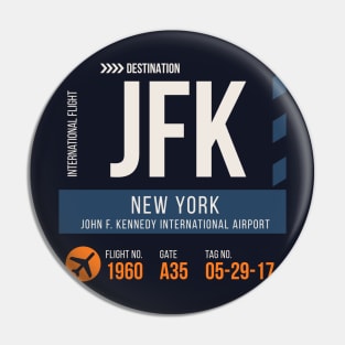 New York Airport Stylish Luggage Tag (JFK) Pin