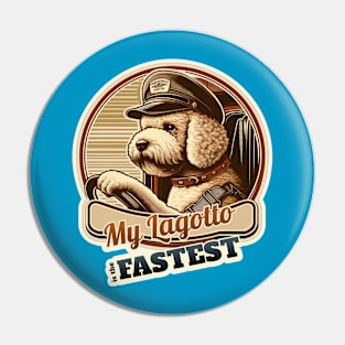 Car racer Lagotto Pin