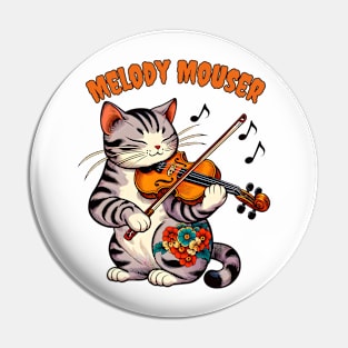 Violin cat Pin