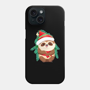 funny santa sloth Phone Case