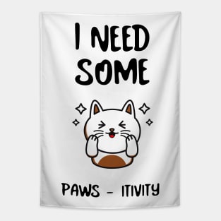 Catshirt Humor Funny Cat Lover,  Pawsitive Tapestry