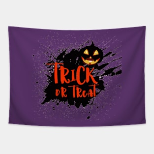 Trick or Treat Jack O Lantern Splatter Tapestry