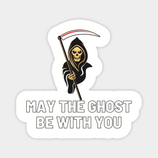 Ghost Skull Halloween Special | May The Ghost Be With You Vintage Classic Magnet