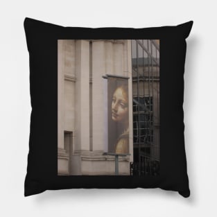 Poster Outside National Gallery, London Pillow