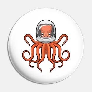 Octopus as Astronaut Pin