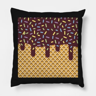 chocolate icecream cone pattern Pillow