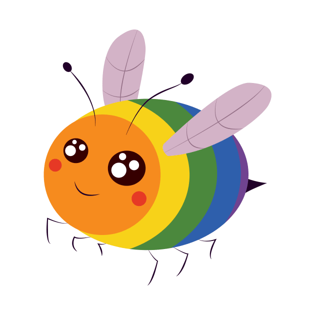 Rainbow Pride Bee by plotDriving-NPC