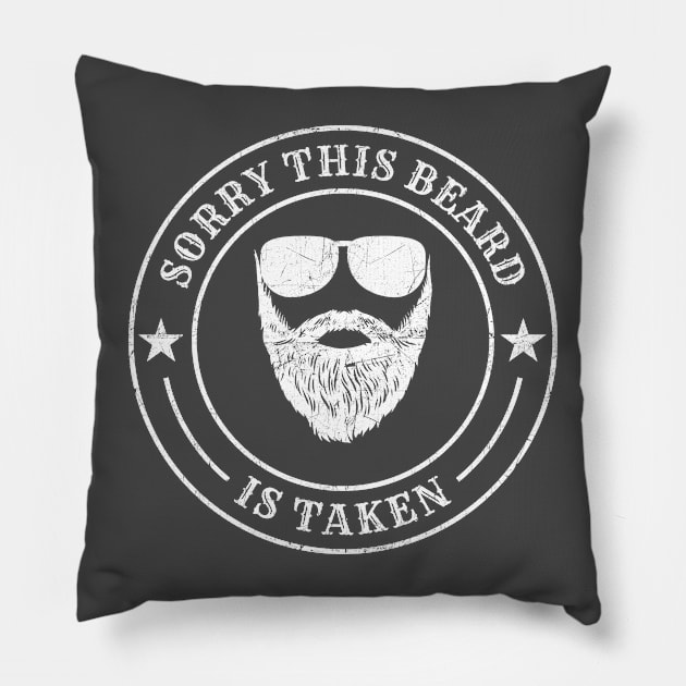 Sorry This Beard Is Taken - Stamp NYS Pillow by juragan99trans