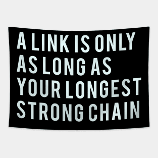 A link is only as long as your longest strong chain Tapestry