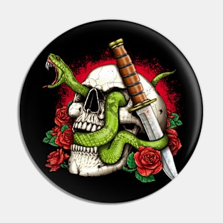 Snake Skull Knife Pin