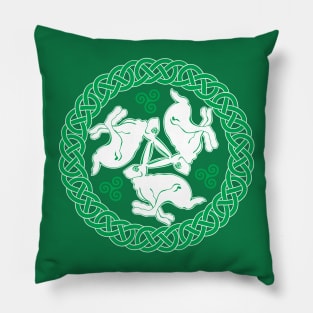 Celtic Triskele Hares Pillow