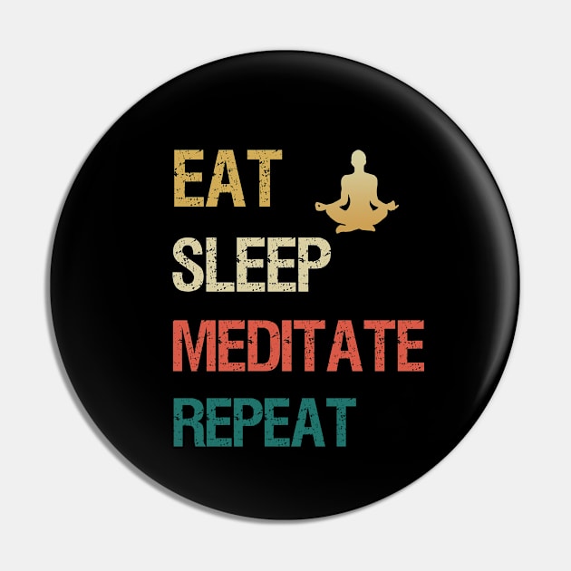 Eat sleep meditate repeat Pin by cypryanus