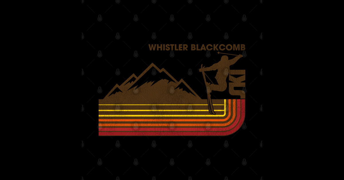 Whistler Village Retro Sticker - Large Waterproof Vinyl Decal For Laptops & Cars
