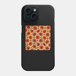 Texas Wildflower Collage Print in Orange and Yellow Phone Case