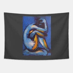 Blue Mood 3 - Female Nude Tapestry
