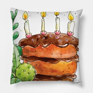 Cake and Cactus Pillow