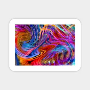 rainbow swirls of clouds Magnet