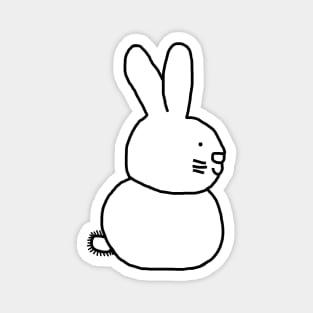 Minimal Bunny Rabbit Line Drawing Magnet