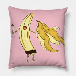 Banana Strip Tease Pillow