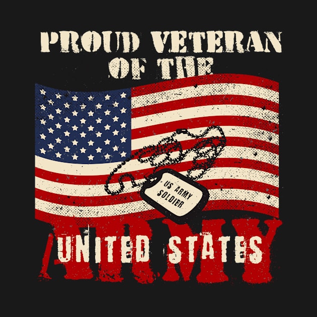 American Veteran Army Soldier USA Military by Foxxy Merch