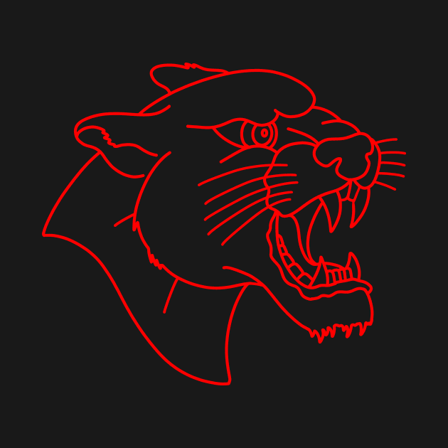 HomeSchoolTattoo Panther (RED) by HomeSchoolTattoo