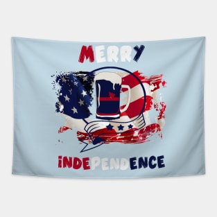 Merry Independence American independence beer lover Tapestry