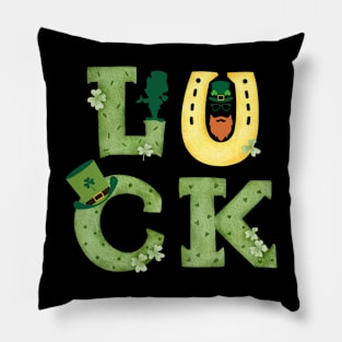 Luck in Irish. Happy St. Patrick's Day! Celebrate with a fancy LUCK Pillow