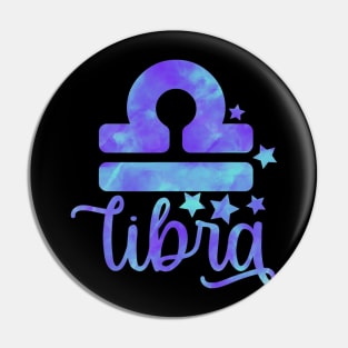 Watercolor Libra Zodiac Astrology Air Sign Pin