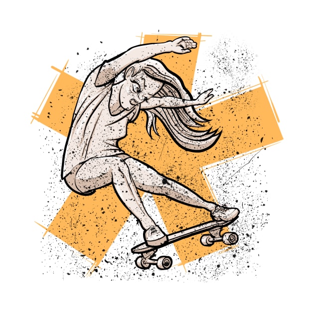 Surf skate girl by motylanoga