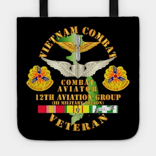 Vietnam Combat AVN Vet w Combat Aviator - 12th  AVN GroupI Mil Region III w SVC Tote