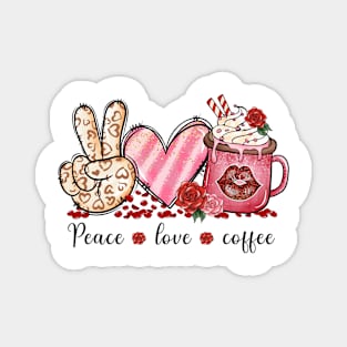 peace love coffee Magnet