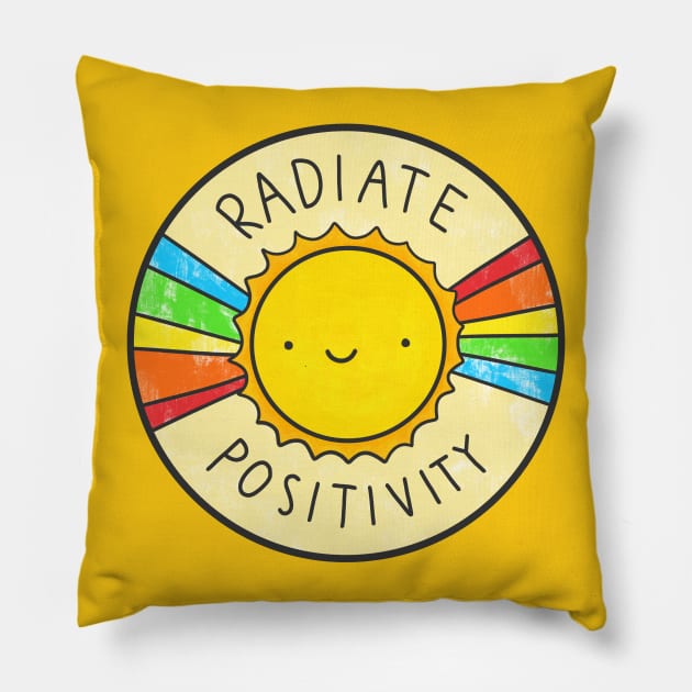 Radiate Positivity Pillow by Brittany Hefren