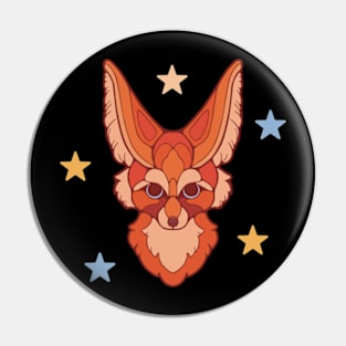 Fennec Fox Head Pin