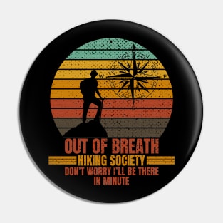 Out of breath Hiking Society Sunset Original Pin