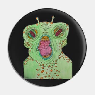 Green Lizard Monster Pin