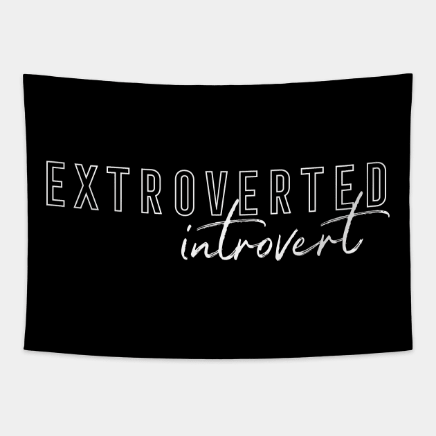 Extroverted Introvert Typography Tapestry by ApricotBirch