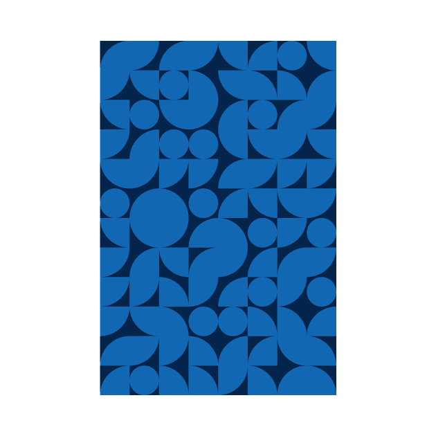 Men Bluish Geometric Pattern - Shapes #3 by Trendy-Now