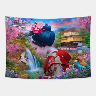 Geisha Garden Tapestry