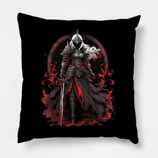 Dark Fantasy Female Knight Pillow