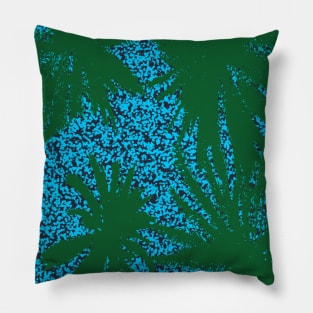 Palm Trees Blue Sky Abstract Background Silhouette Art Pillow