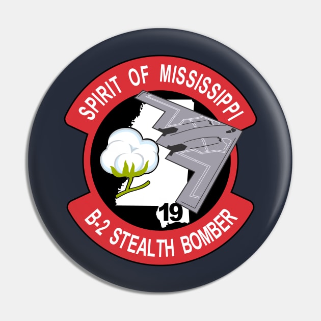 B-2 Stealth Bomber - Mississippi Pin by MBK