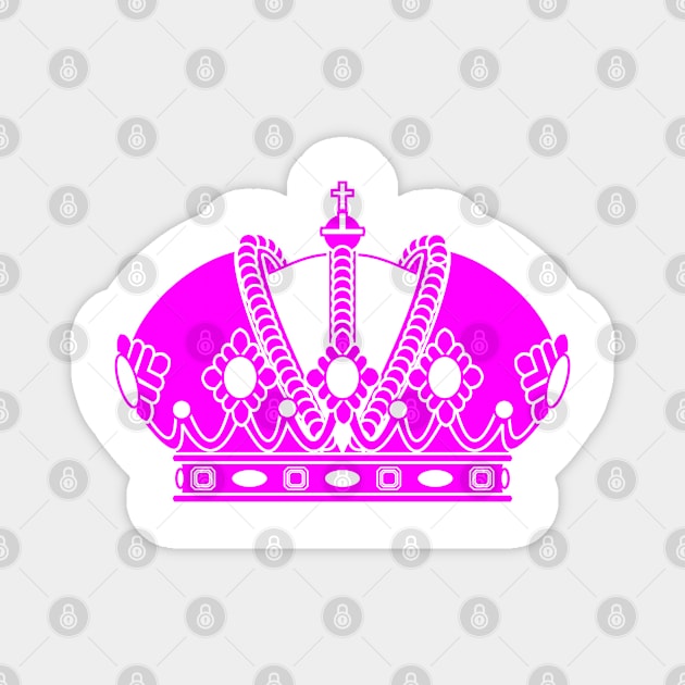 Imperial crown (pink and white) Magnet by PabloDeChenez