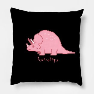 Pixel Art Triceratops Pillow