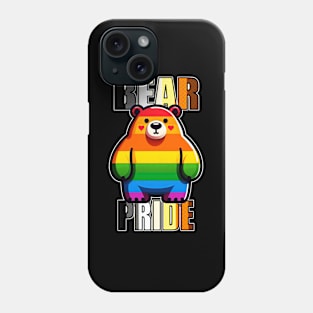 LGBTQIA+ Bear Pride Rainbow Phone Case