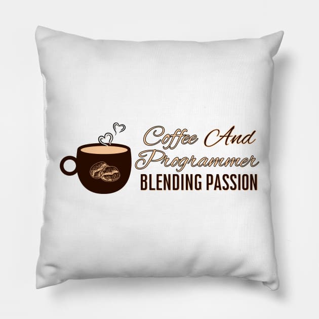 Coding with Coffee Bliss Pillow by DaShirtXpert