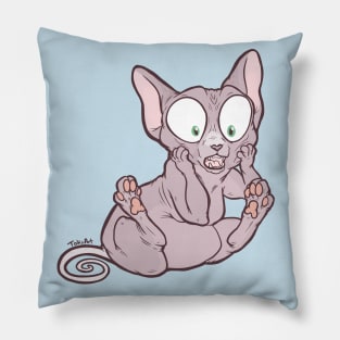 Oh My - White Sphynx Pillow