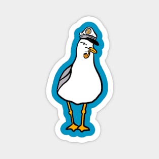 A boating captain seagull Magnet