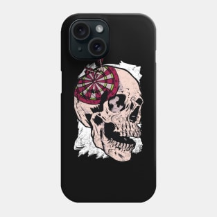 Dartboard Skull Funny Darts Player Phone Case